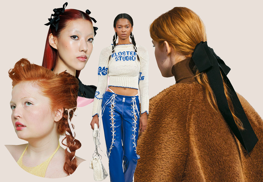 리본 헤어 액세서리의 화려한 부활